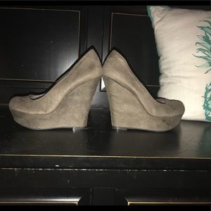 Gray wedges only worn a few times.